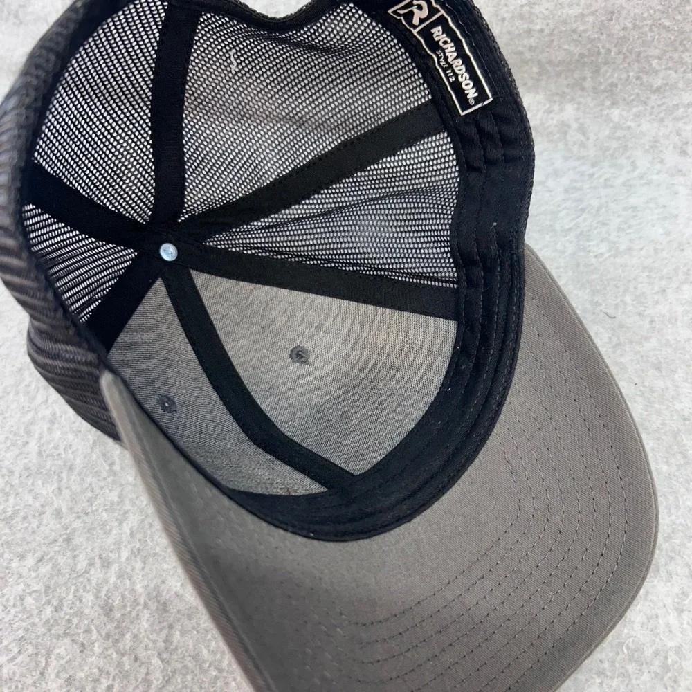 Bigfoot Patch Mens Grey Richardson Trucker Hat Snapback Mesh Cap OSFA